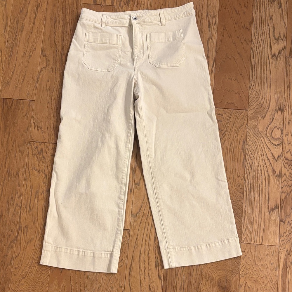 Sanctuary Women's Wide Leg Cream Jeans